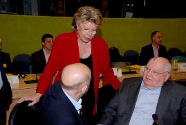Mikhail Gorbachev and Viviane Reding